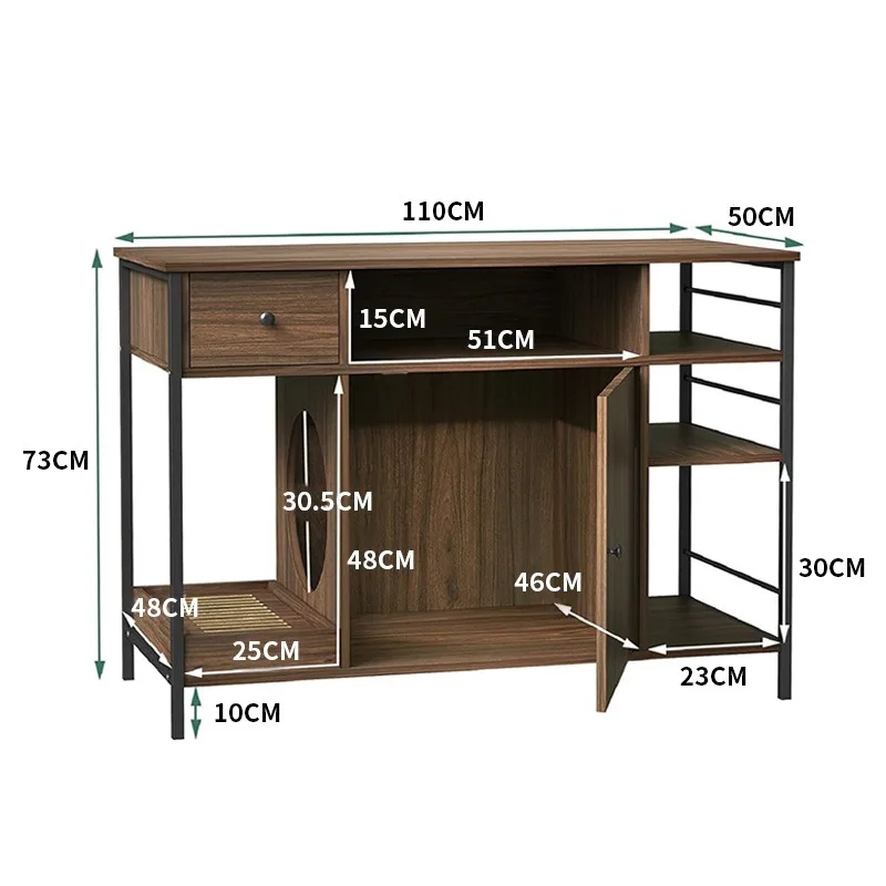 Cat Cabinet Indoor Dog Villa Small and Medium Cat and Dog House Steel Wood Cat Nest Combination Furniture