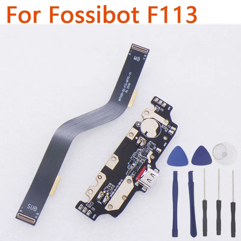 New Original FOSSIBOT F113 USB Board Base Charging Charge TYPE-C Port Board With Main FPC For Fossibot F113 Smart Phone