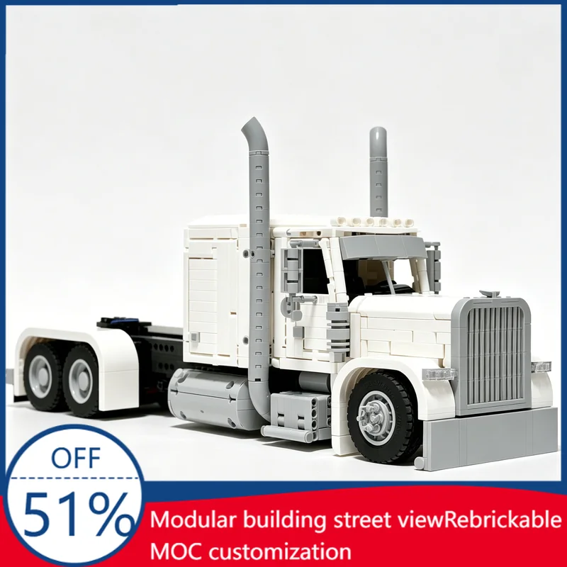 

2460 PCS Custom 389 Heavy Truck Vehicle MOC Building Blocks Model DIY Assembly Toy For Collection Display Birthday Popular Gift