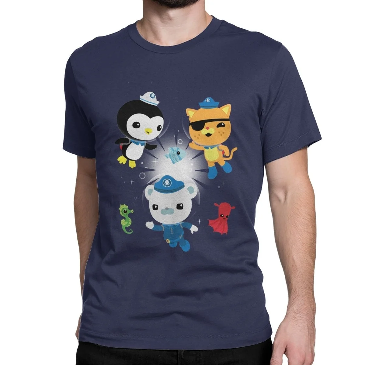 Men T-Shirt The Octonauts Novelty Pure Cotton Tees Classic Short Sleeve To Your Stations T Shirt O Neck Clothes New Arrival