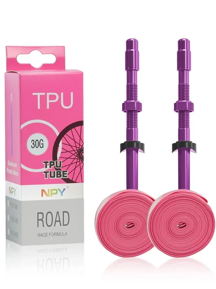 AliExpress NONE NPY Ultralight Tpu Inner Tube 700x23-32c With Removable Aluminum Alloy Valve - Puncture Resistant & Compact Bicycle Accessories