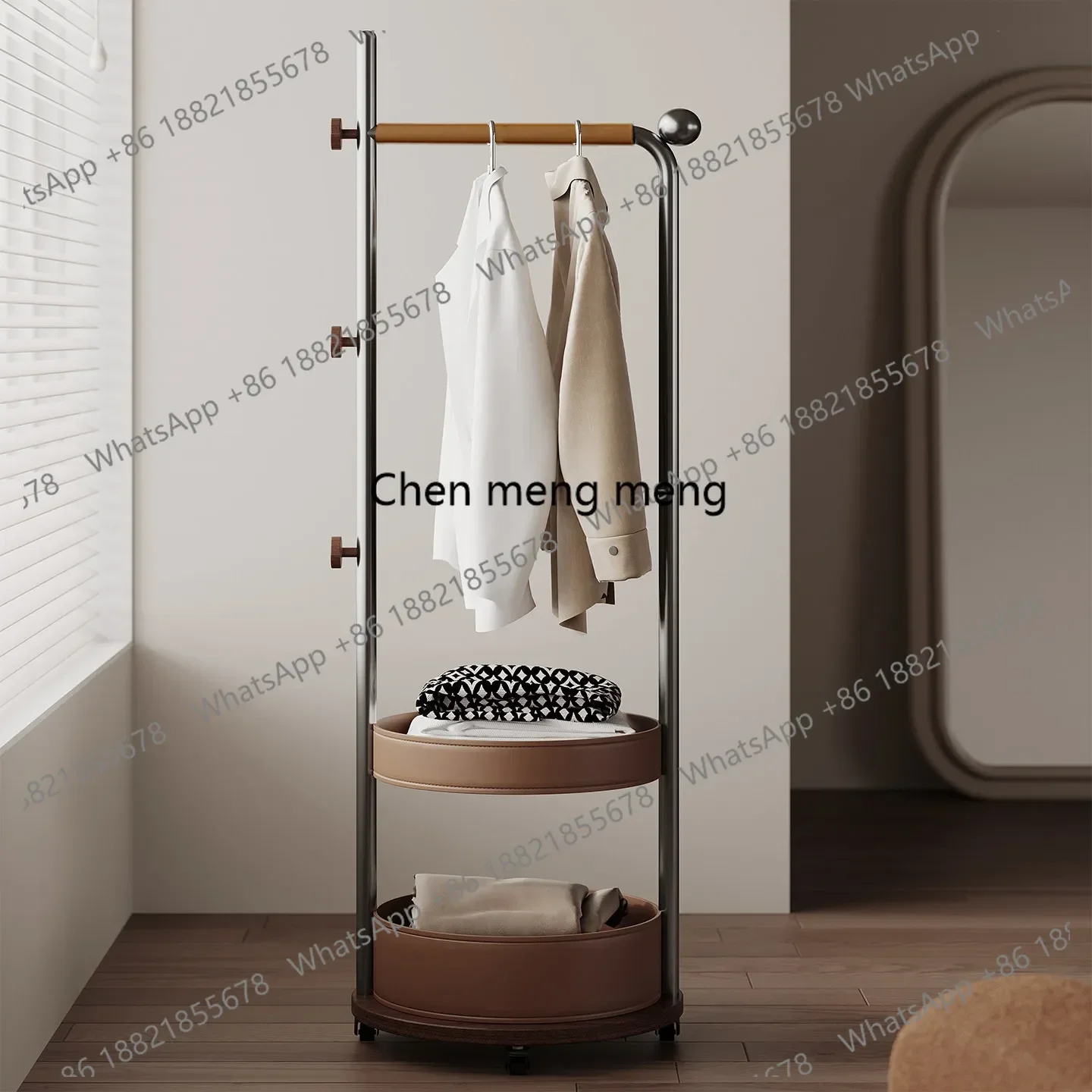 

D182French retro home floor hanger bedroom corner storage hanger room hanging clothes