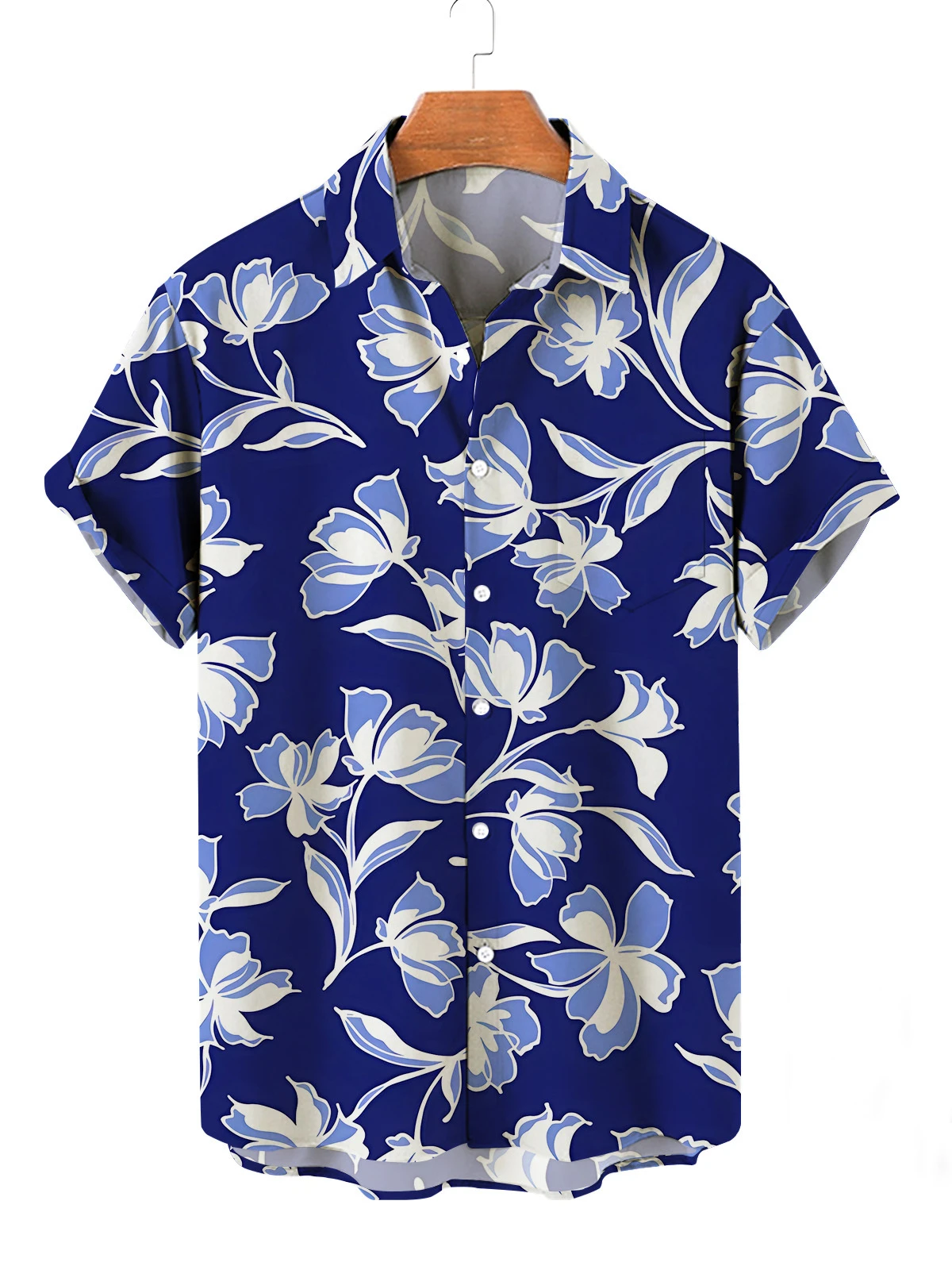 

Men's Shirt Summer New Hawaiian Shirt Casual Shirt Beach Shirt Short Sleeve Flower Plant Lapel Hawaiian Vacation Button up Shirt