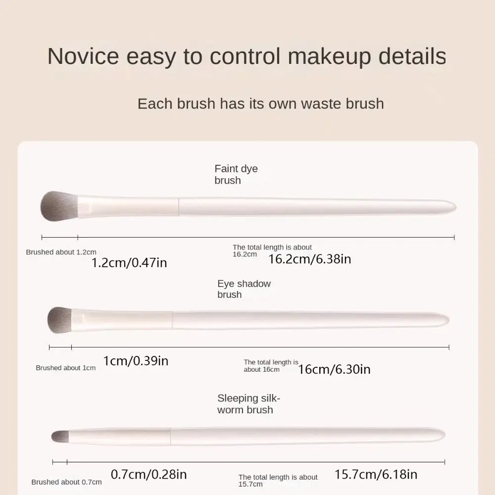 5 buah/Set kuas Eyeliner lembut bersudut penutup mulus Set kuas rias dengan tas penyimpanan serat buatan