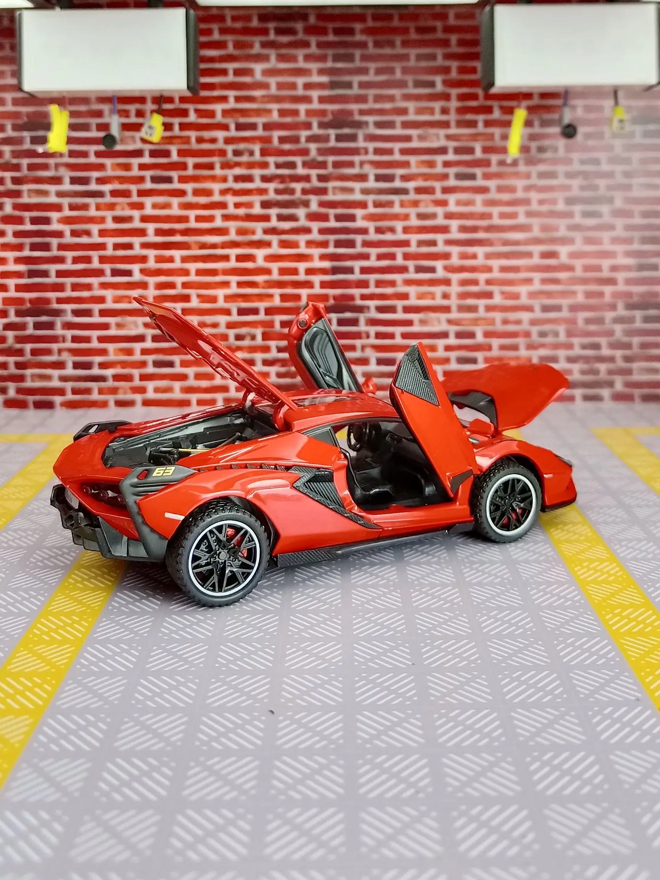 1:32 Lamborghini sian Sportwagen High Simulation Druckguss Metalllegierung Modell Auto Sound Licht zurückziehen Sammlung Kinder