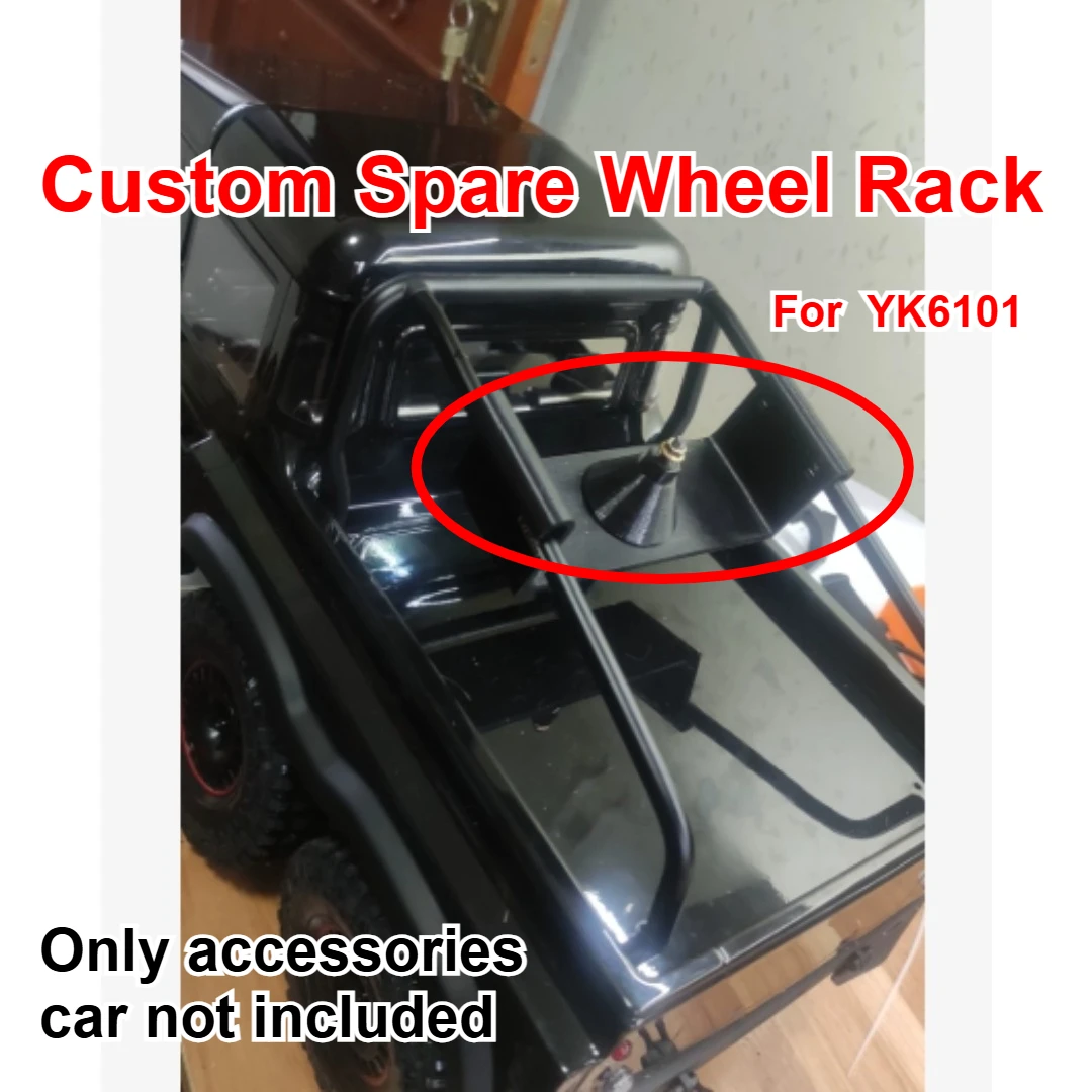 For YIKONG YK6101 1/10 RC Crawler Spare Tire Carrier Custom Model Number Simulation Decorative Styling Upgrade Accessories