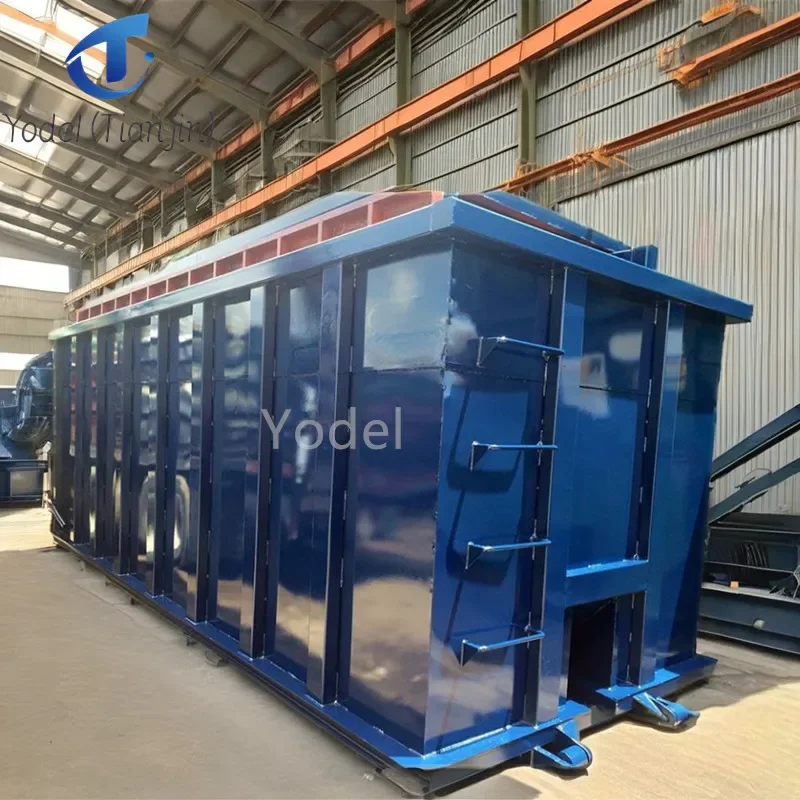 20m3 30m3 Hook Lift Roll Off Scrap Containers Waste Dumpster Trailer Skip Tipping Metal Bin Outdoor Waste Collection