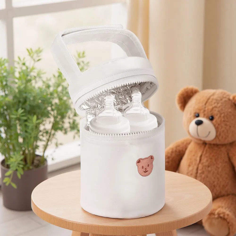 Insulated Polyester Thermal Bag for Bottles and Breast Pumps with Handle, Suitable for Parents Anytime, Hand Washable