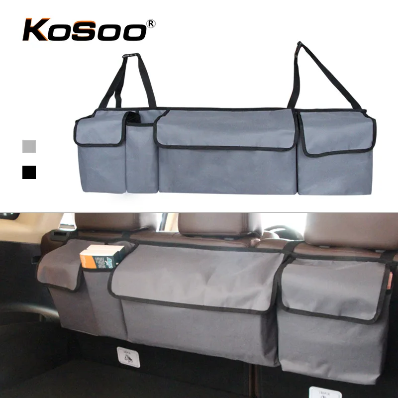 

KOSOO Car Trunk Multi-Use Oxford Automobile Organizer Adjustable Seat Back Bag Storage Net Auto Accessorie For SUV MPV Hatchback