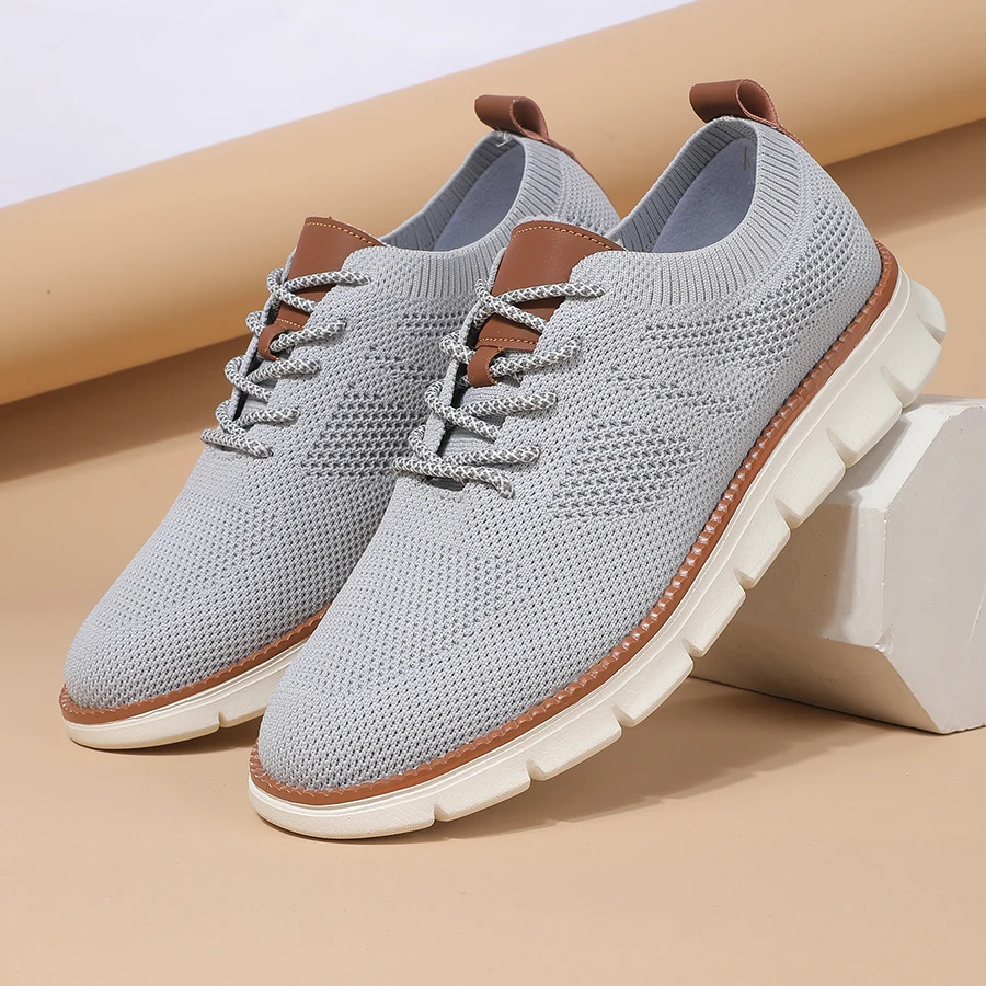 Outdoor Men Causal Sneakers Lightweight Breathable Mesh Soft Sold Walking Shoes Comfortable Shock-absorbing Trendy Shoes for Men