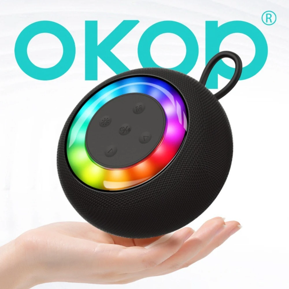 

OKOP Bluetooth Speaker,Outdoor Portable Speaker,RGB Ambient LightUSB,TF,AUX DCIN Interface,Long Battery Life Party Small Speaker