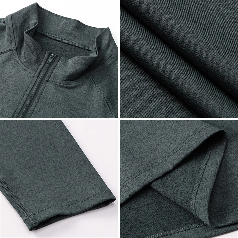 Mens Long Sleeve Sun Shirts UPF 50+ T-Shirts 1/4 Zip Up Fishing Shirts Running Hiking Outdoor Tees Athletic Performance Pullover