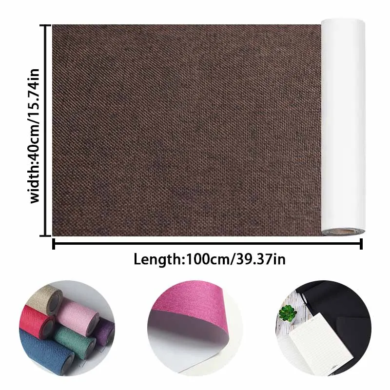 Linen Book Cover Book Binding Cloth for Photo Album Scrapbook Linen Surface Paper Backed Craft Paper Book Protection 40x100cm view 2