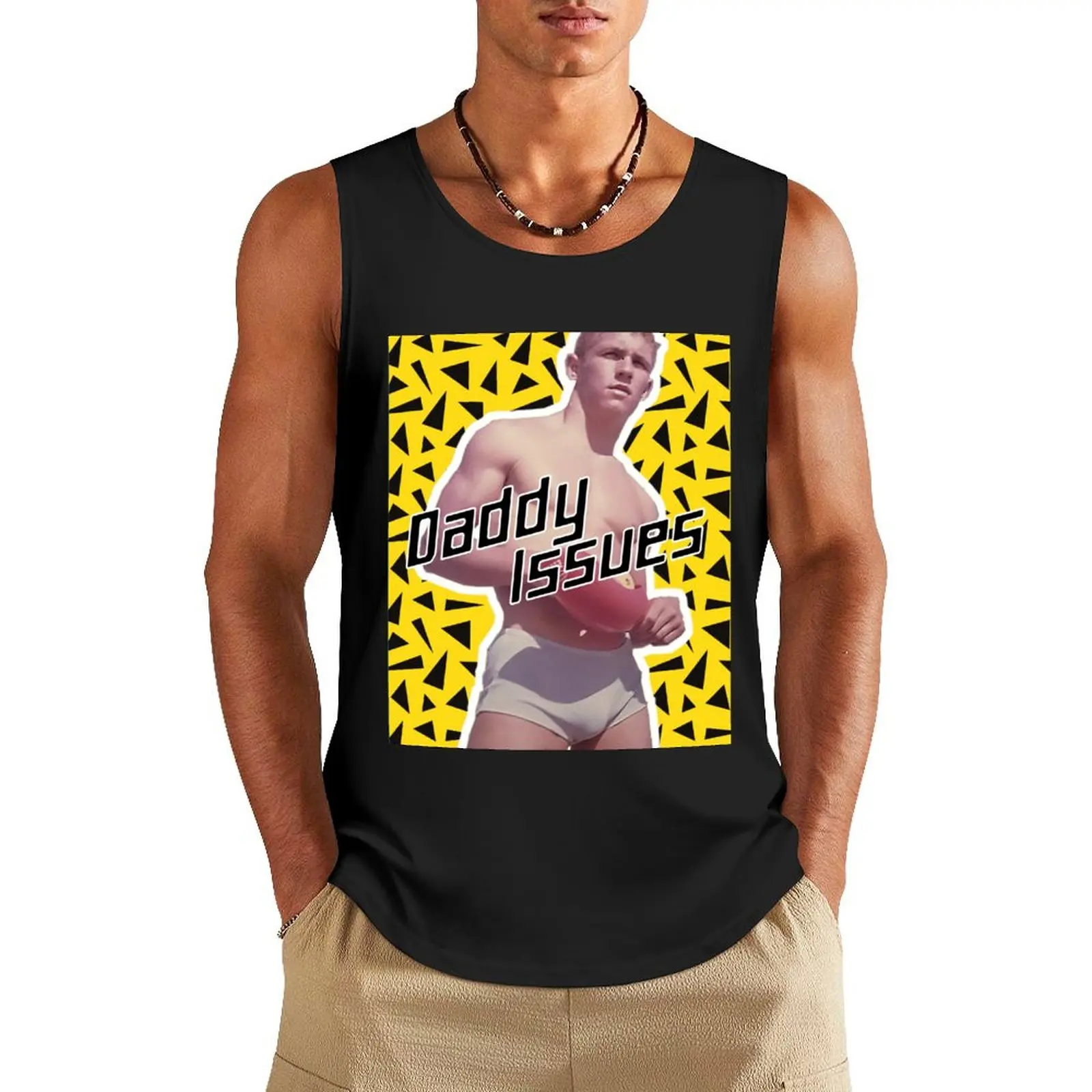 

Daddy Issues 80s 90s Tank Top mens gym clothes sleeveless vests