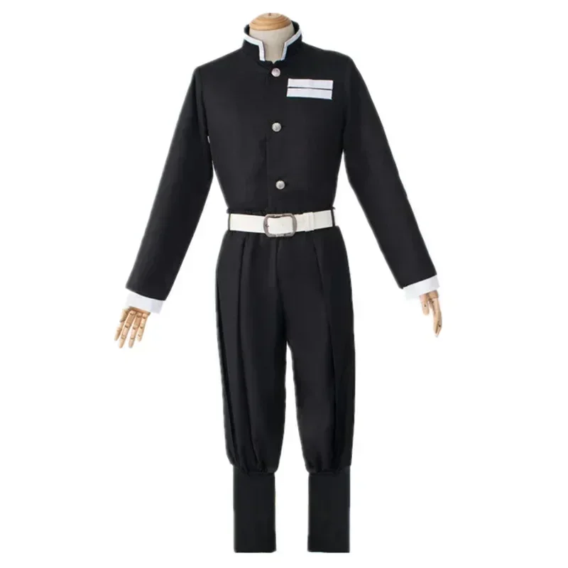 Demon Slayers Kimetsu No Yaiba Cosplay Costume Top Jacket Pants Black Team Uniform Unisex Halloween Clothes