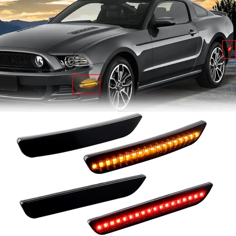 

4 шт., передние фонари заднего бампера для Ford Mustang 2010 2011 2012 2013 2014