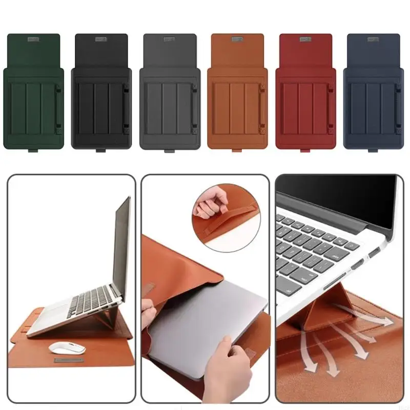 462E Elegant Retro Design 13 14 15 16inch Laptop Protective Case Closure Waterproof Anti Scratch Featuring Organizers