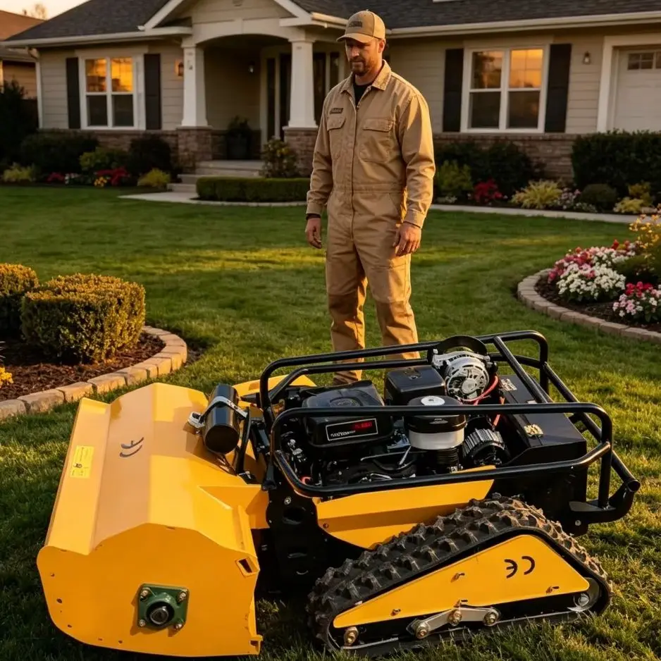 Customized 800SPro Four-stroke Engine Tracked Self-propelled Mower For Photovoltaic Power Station Grass Removal