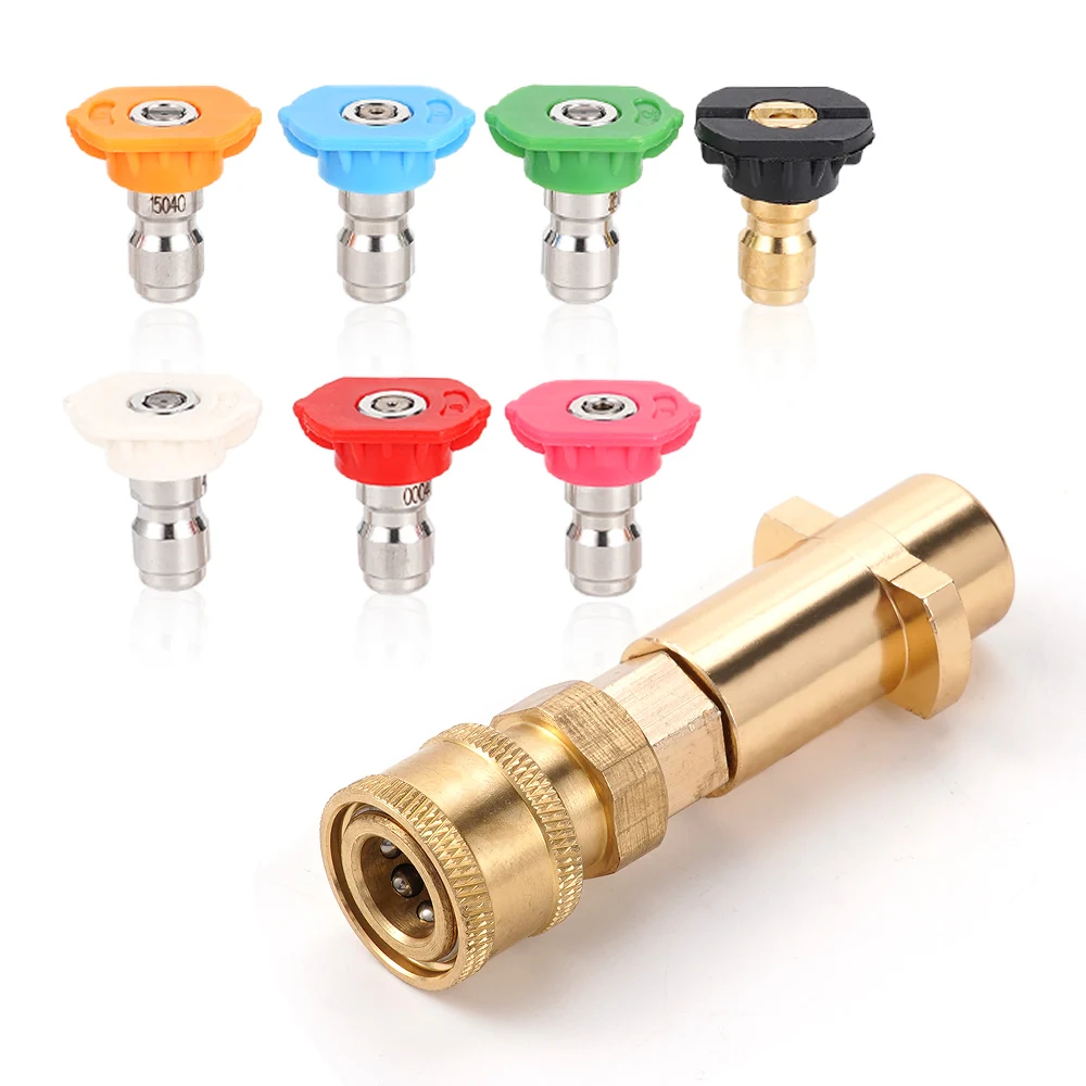 large round head copper aluminum high pressure water gun 08-Kach K series connector nozzle set K2-K7k for foam pot accessories