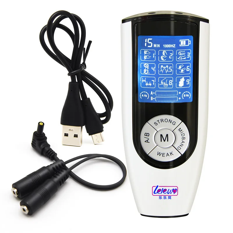 Digital Electric Shock Output Host Sex Toys Power Box Accessory Pulse Therapy Machine For Penis Ring Anal Plug Nipple Clamps