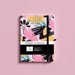 Memphis Kugel Gepunktete Journal Elastische Band 160gsm Dicken Papier B6 Hard Cover Notebook