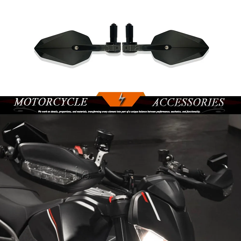 

For Ducati Hypermotard 698 Moon 2024-2025 HYPERMOTARD 698 Mono RVE New Motorcycle Side Rearview Mirror Handle Bar End Mirrors