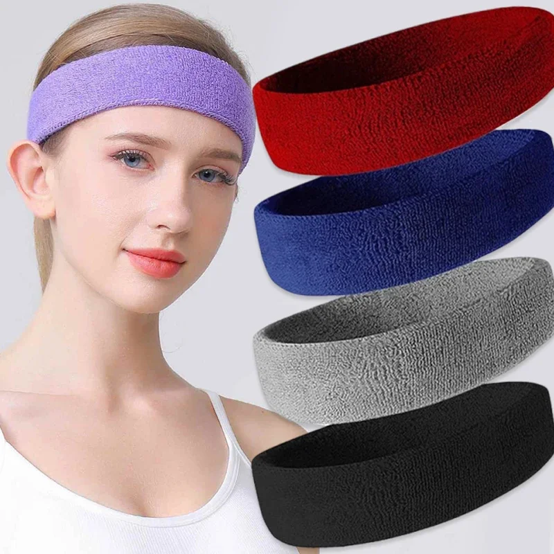 Pure Color Sports Headband Running Headwear Sweat-Absorbent Headband Basketball Antiperspirant Belt Fitness Sweat Guide Belt