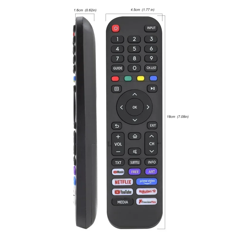 Universal Remote for All Hisense TV Remote Replacement Smart TV Remote for Hisense 4K UHD Android Smart TV with Netflix Prime