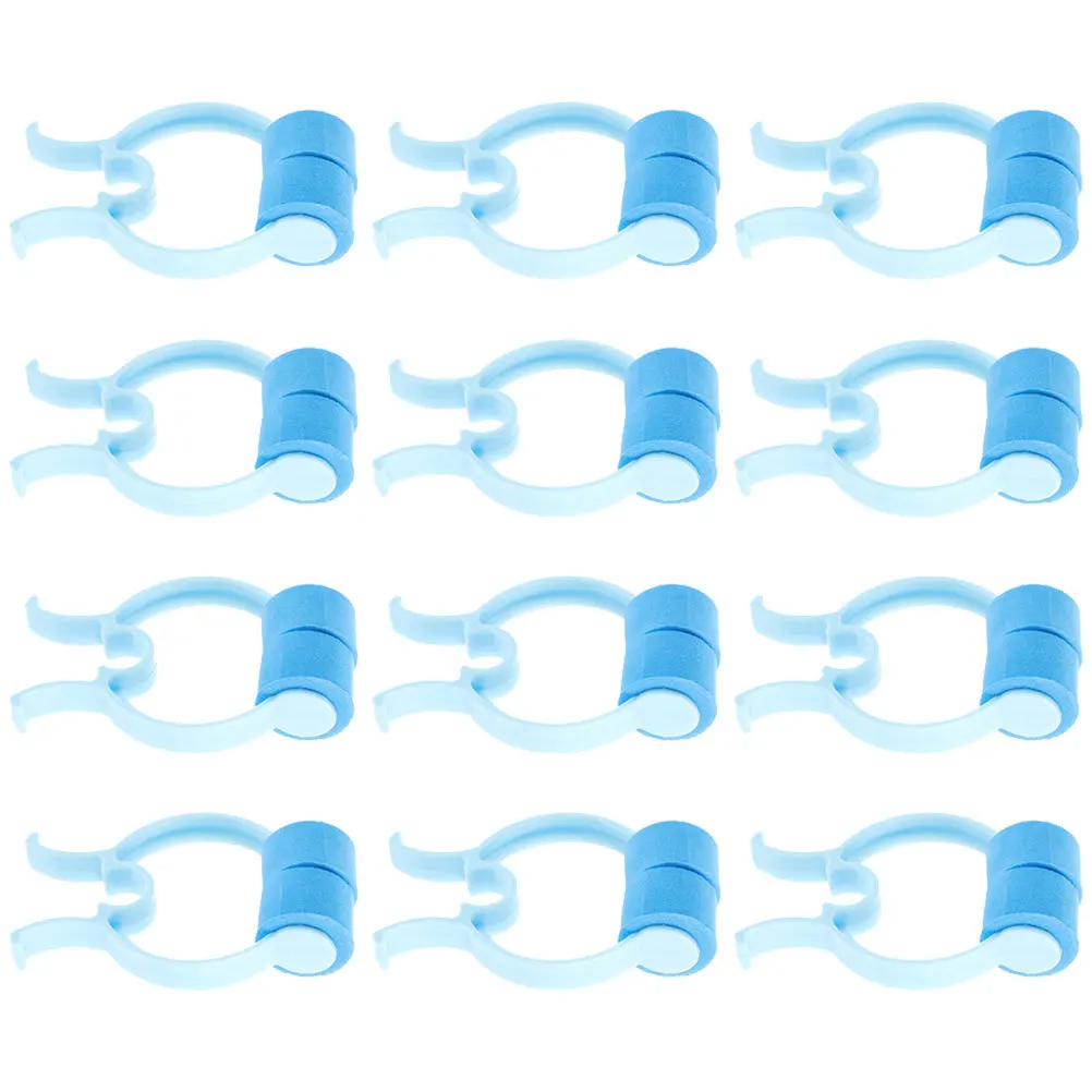 

12Pcs Breath Exercise Clips Premium Portable Nose Stoppers for Comfortable Use and Fast Relief Epistaxis Control Household Nasal