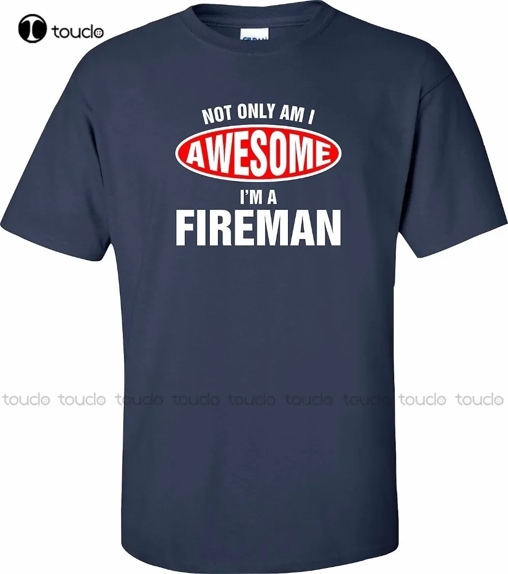 T-Shirt Men Fashion Man'S Cotton Short Sleeves O-Neck Fireman Emergency Services Awesome Fire Fighter T Shirt Unisex Xs-5Xl