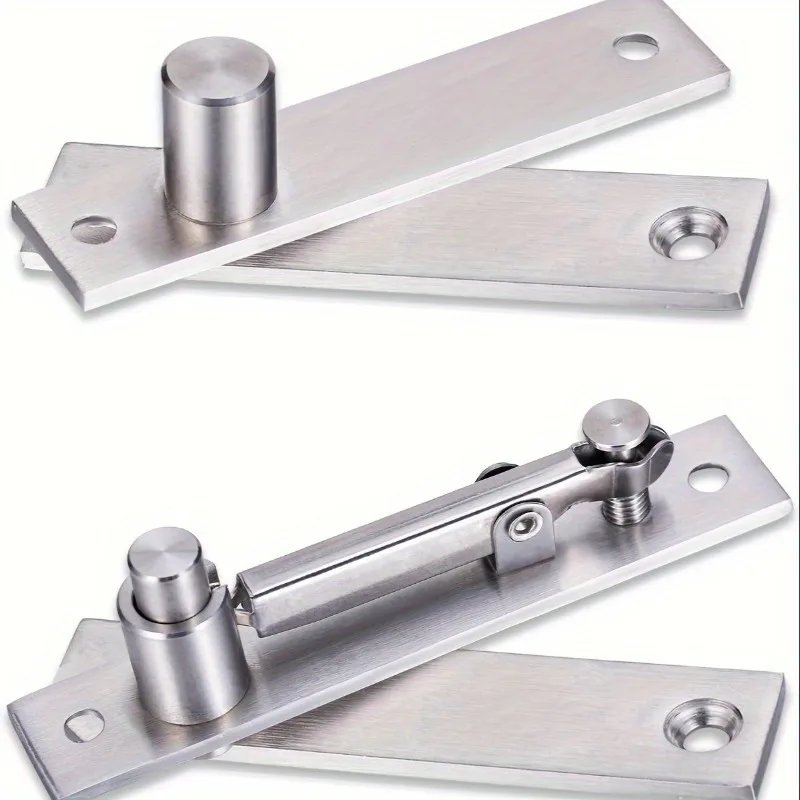 1Pair 360° Rotate Hidden Door Hinge Heavy-duty Stainless Steel Hinge Kit with Ball Buckle for Wooden Secret Door Bookshelf