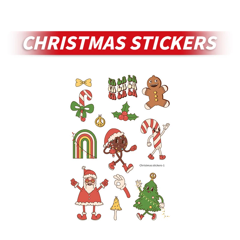 

Christmas Merry Christmas Santa Claus Father Christmas Stickers Used For Motorcycle Surface Decoration High Quality Decals Kits