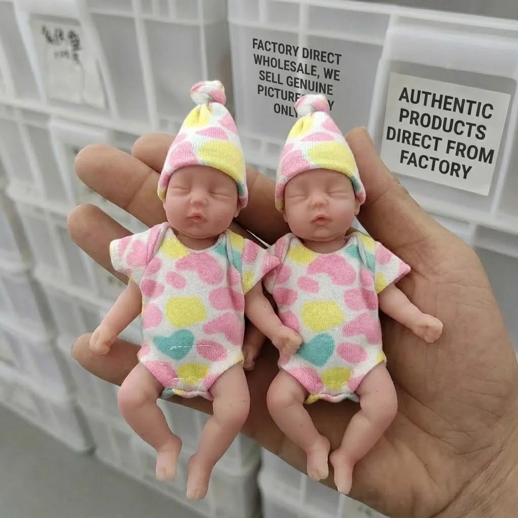 4 Inch 11 CM Silicone Reborn Doll Girl bebe reborn de silicona Newborn Doll For Birthday Gifts