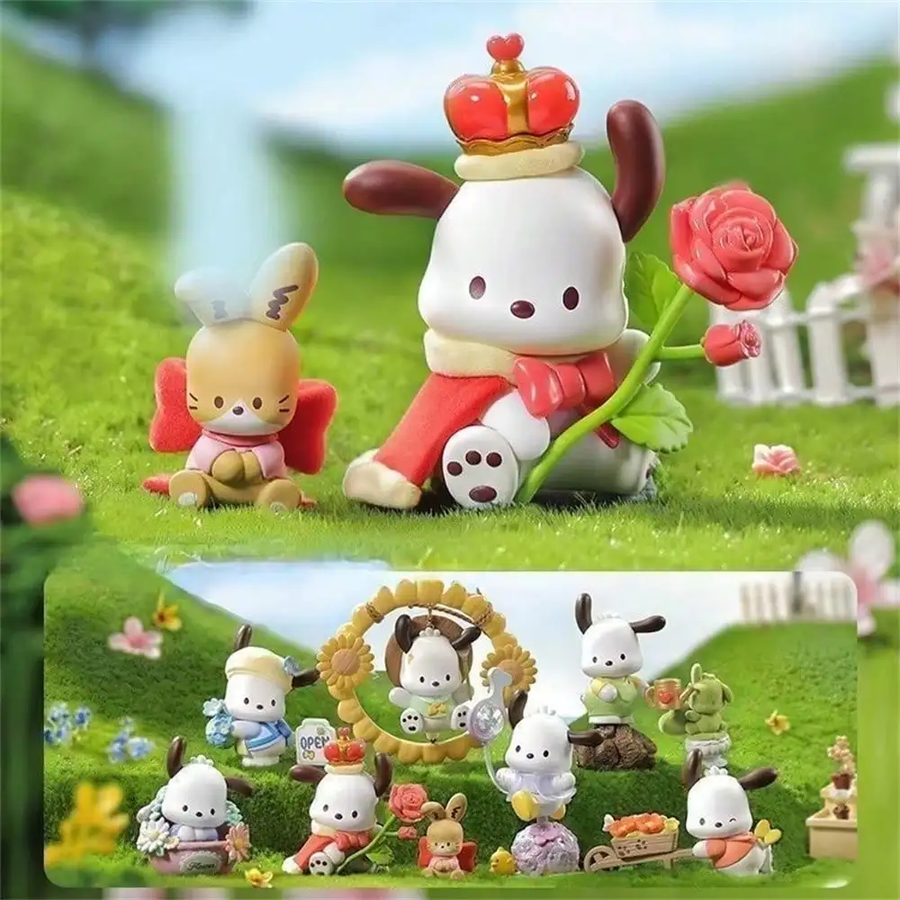 عشوائي 1 قطعة سانريو شخصيات كرتونية صندوق أعمى زهرة والشباب سلسلة Pochacco الكرتون لطيف سطح المكتب زخرفة ديكور لعبة هدية عيد ميلاد #1