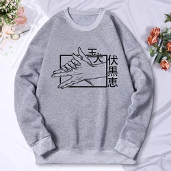 Autumn Harajuku Women Sweatshirts Jujutsu Kaisen Printing Hoodie Comfortable All-Math Pullover Loose Fleece Ladies Streetwear