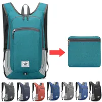 15L Portable Foldable Backpack Oxford Cloth Climbing Hiking Knapsack Waterproof Mountaineering Backpack for Outdoor Sports