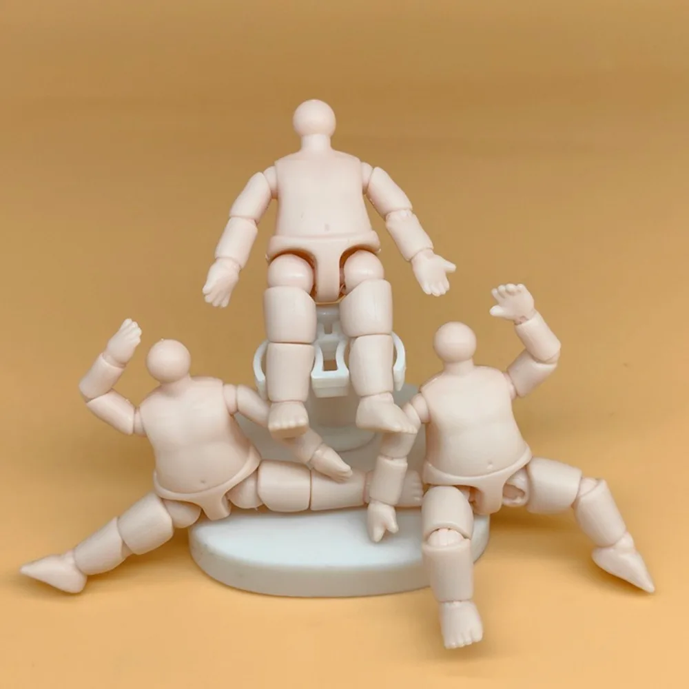 New 6.3 cm Height Figure Dolls PVC Anime Doll Mini Body Parts Multiple Joints Durable Muscle Body Doll for Doll Customized