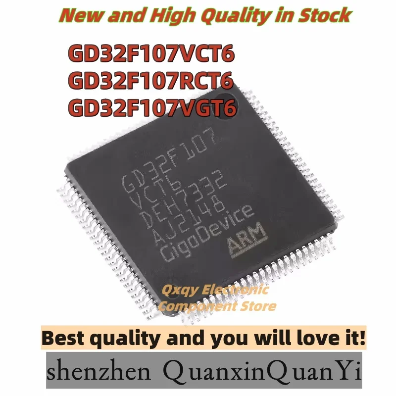 10pcs new GD32F107VCT6 VCT6 GD32F107RCT6 RCT6 GD32F107VGT6 VGT6 LQFP-100 32-bit microcontroller