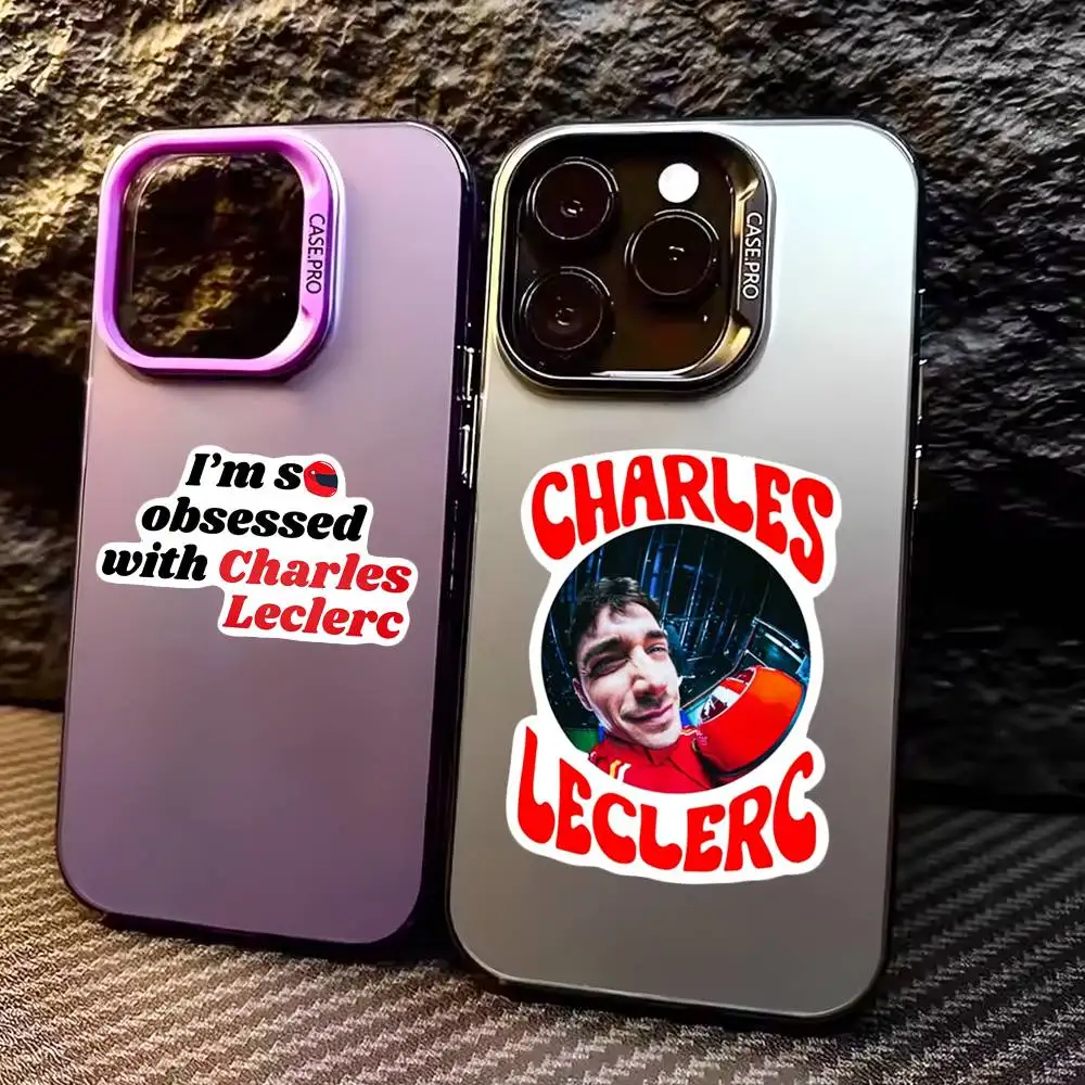 

C-Charles L-Leclerc Phone Case For iPhone 17, 16,15,14,13,12,11 Plus,Pro Max, Colorful Silver Funda Cover