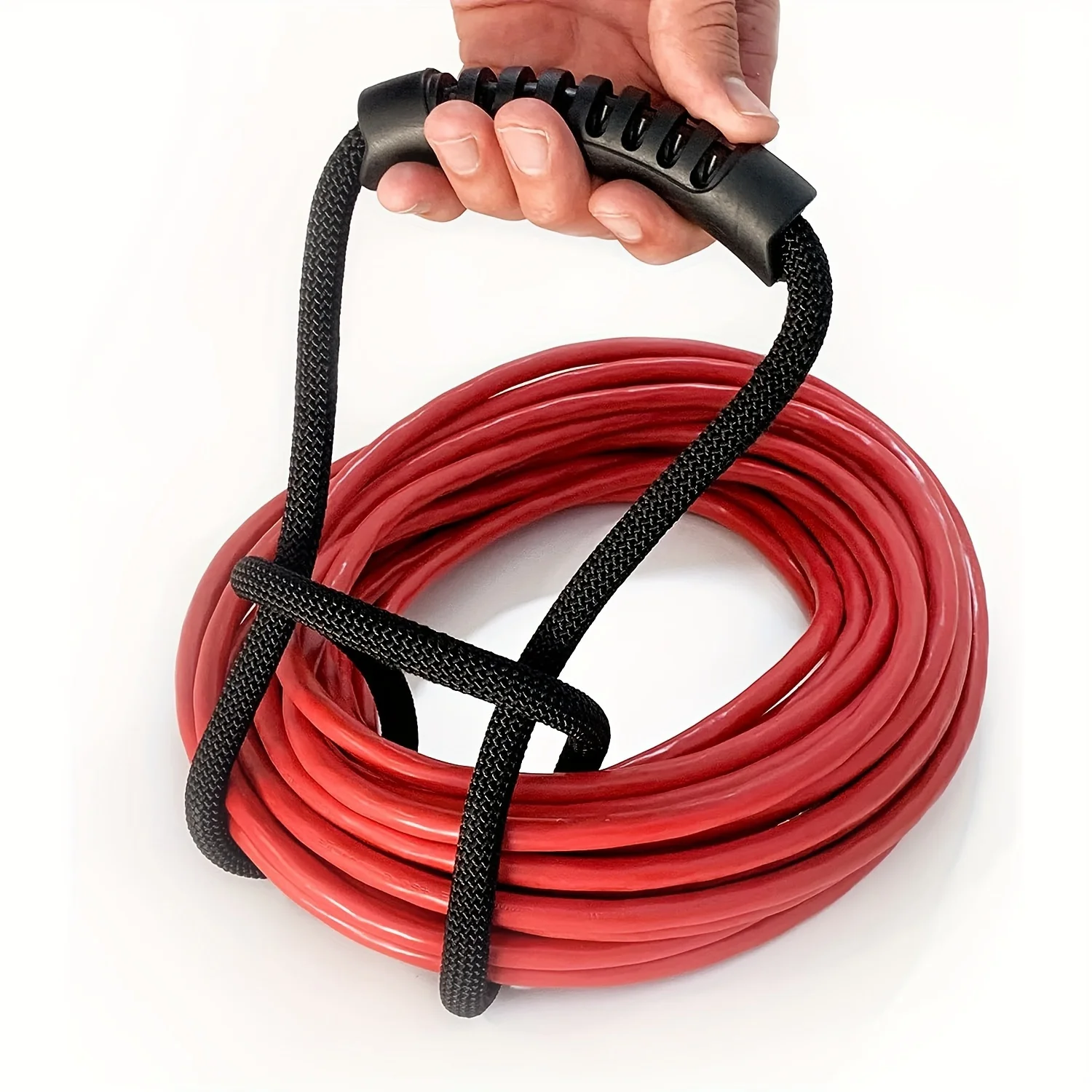 Portable Handle Storage Belt: Extension Cord & Hose Organizer. Space-Saving for Air/Water Pipes in Home, Garage, Boat and RV.