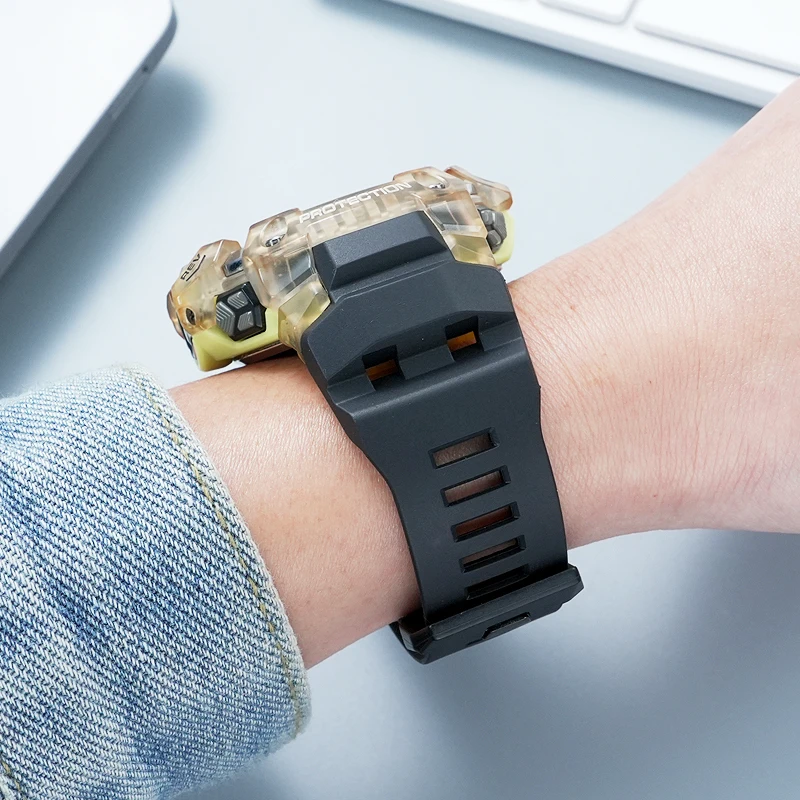 For Casio G-SHOCK Catman 3475 GBD-H1000: Dedicated Black Resin Watch Band, Outdoor Silicone Replacement Accessory view 3