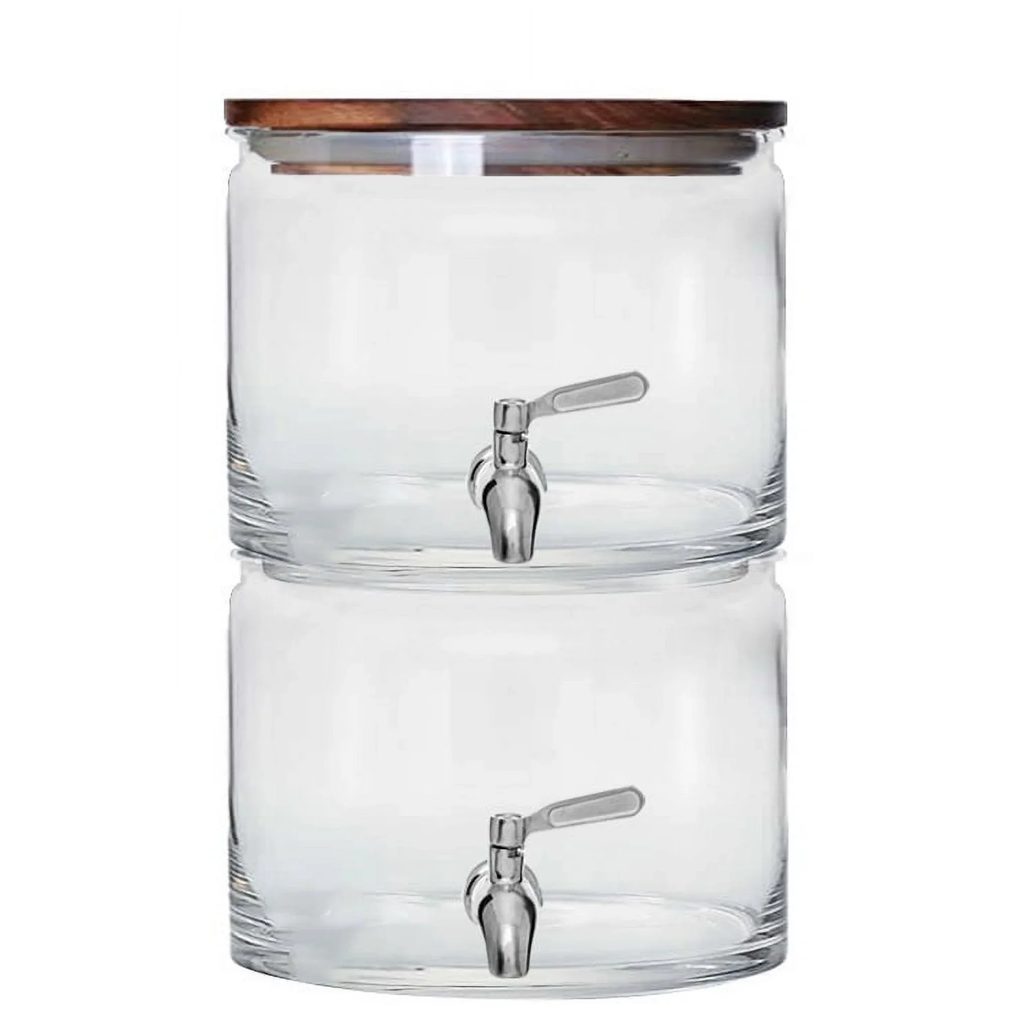 Food Storage Glass Containers Large - 240oz Stacking Glass Beverage Dispenser with