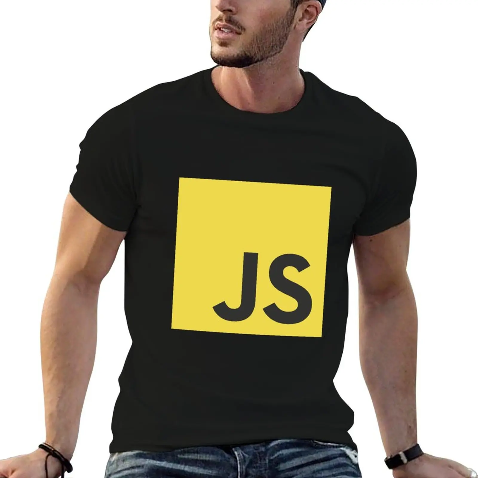 JavaScript Logo T-Shirt Big and Tall Crew Neck Tee