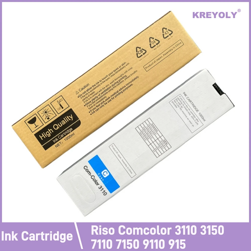 Cartucho de tinta Compatible con Riso Comcolor, 3110, 3150, 7110, 7150, 9110, nkjet, PrinterS-6701E, S-6702E, S-6703E, oneset