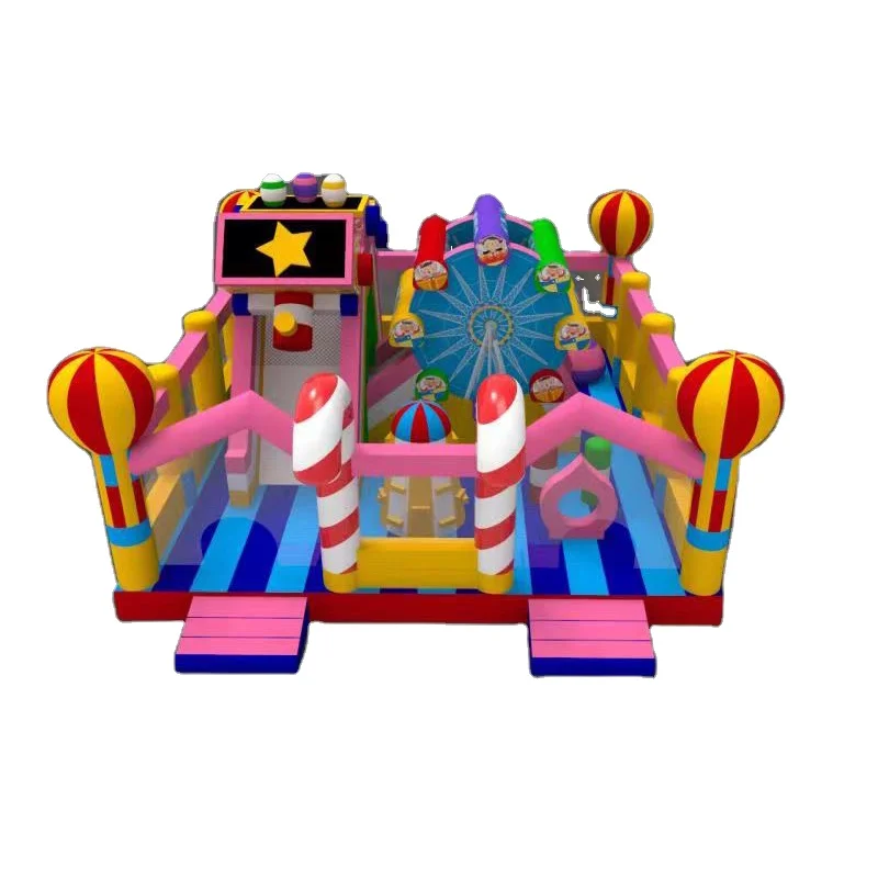 

Manufacturer Supply Candy Theme Colorful Bounce House Inflatable Bouncer Castle Jumping Slide for Children
