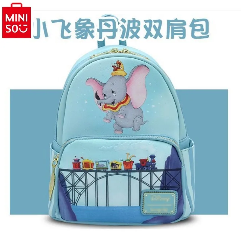 MINISO Disney Luxury Brand Winnie Bear Stitch Waterproof and Durable High Quality Backpack Women's Portable Storage Bag