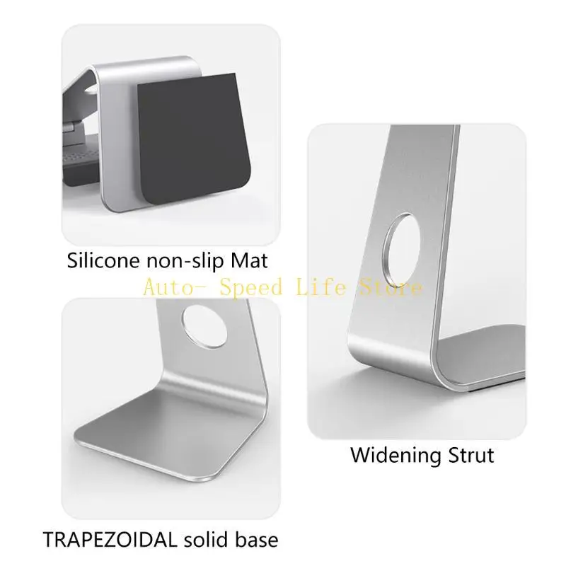 

02DA Laptop Stand Adjustable Ergonomic Tablet Holder Aluminium Pad Notebook Stand Folding Riser Computer Cooling Bracket