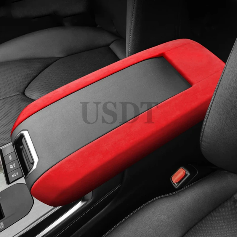 أفضل الجلد المدبوغ وحدة التحكم في السيارة والعتاد التحول المقبض غطاء لتويوتا RAV4 XA50 2020 2021 2022 2023 2024 2025 مسند الذراع غطاء الصندوق العلوي قذيفة #3