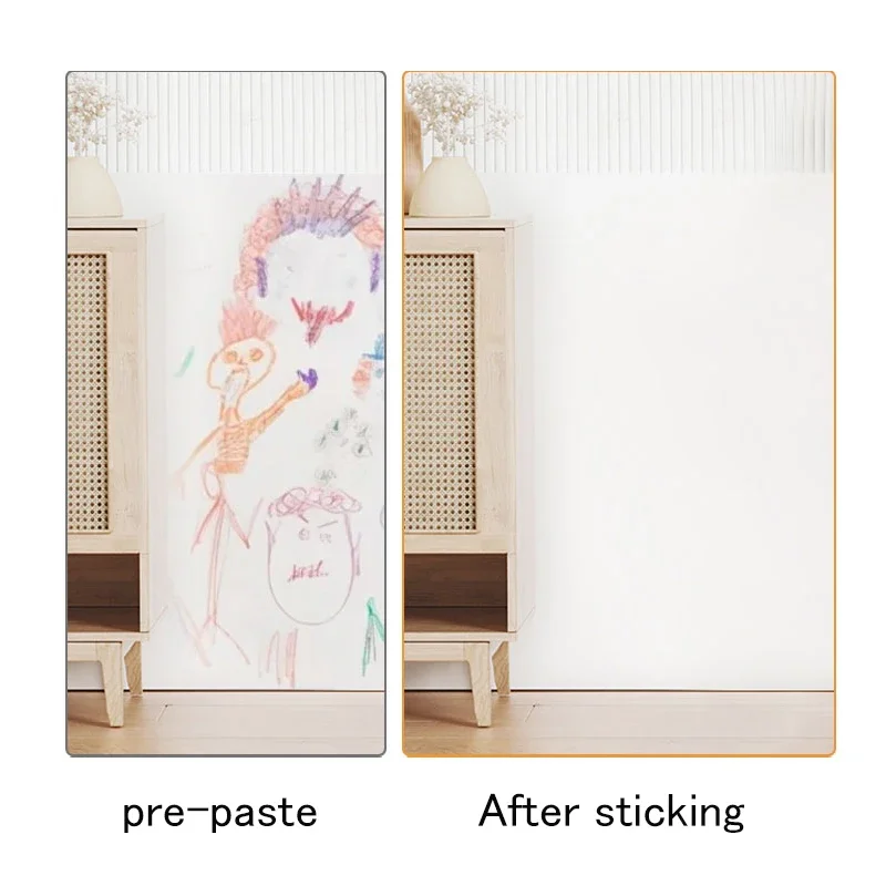 Room Decor 45cm PVC Macaron Solid Color Self-adhesive Wallpaper for Bedroom Renovation Waterproof and Mildew Proof Wall Stickers