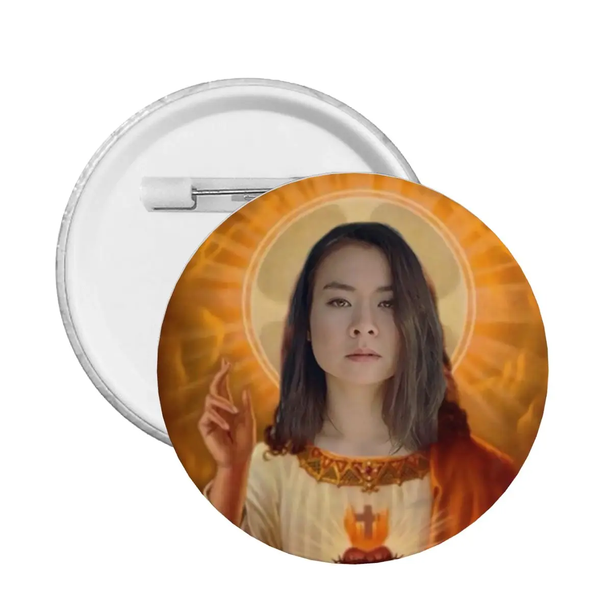 Singer-Songwriter Mitski Round Button Pin for Bags Customizable Christ God Pinback Badge Brooch